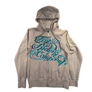 Fox Racer Fox Riders Company Hoodie‎ Women's L Gray VTG Y2K 90's Motorcross